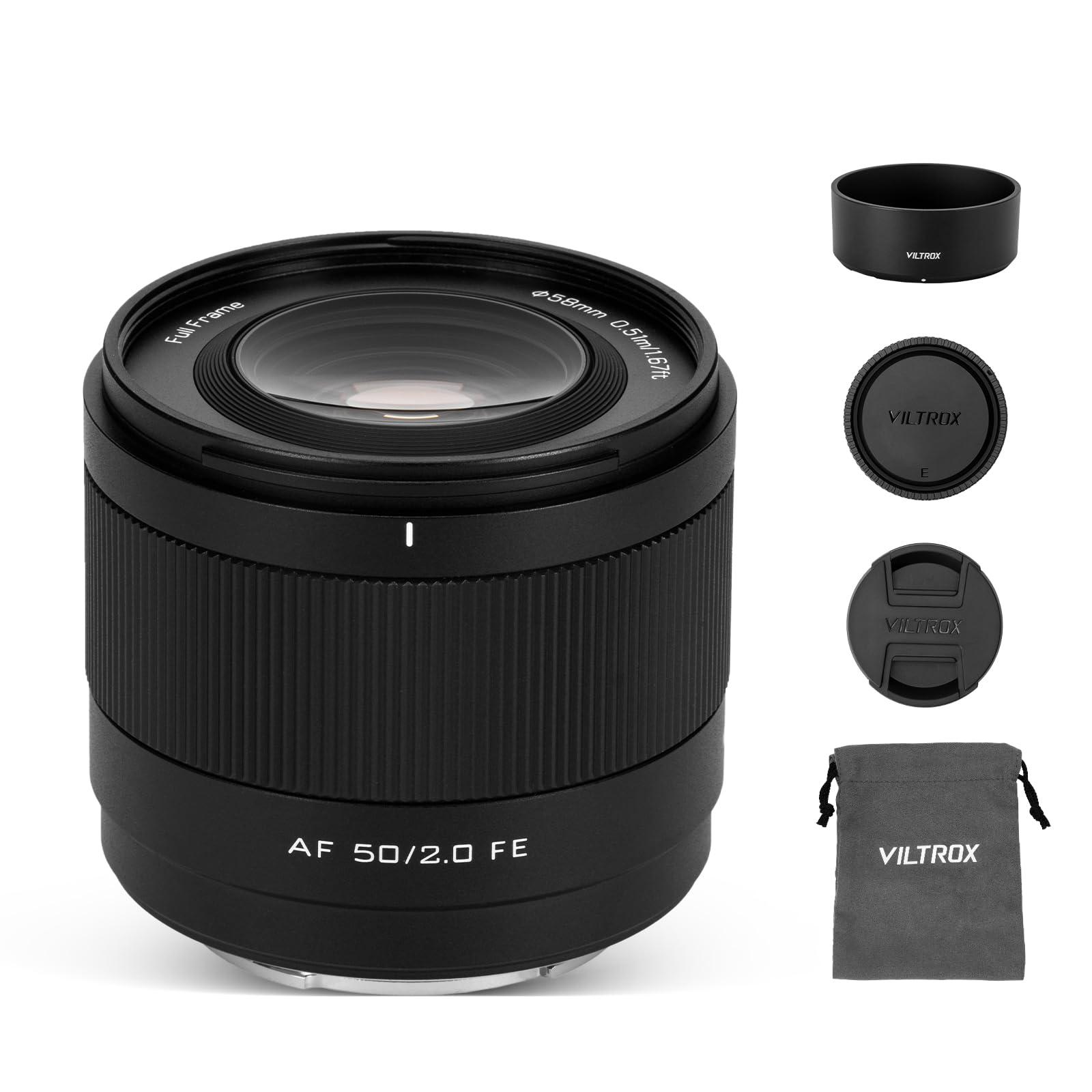 Amazon.com : VILTROX 50mm F2.0 for Sony Camera Lenses AF 50 mm F2